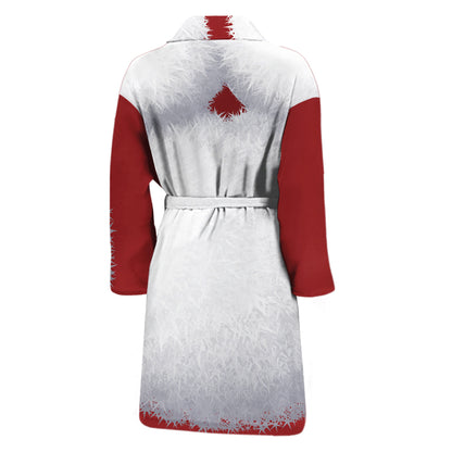 Santa Claus Beard Print Men's Bathrobe