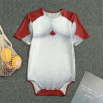 Santa Claus Beard Print Men's Bodysuit