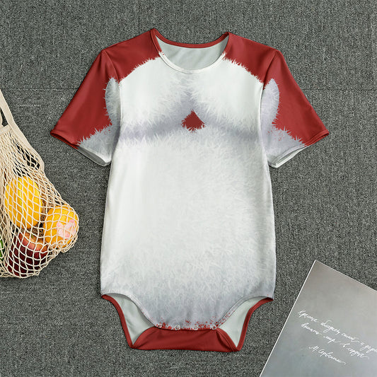 Santa Claus Beard Print Men's Bodysuit