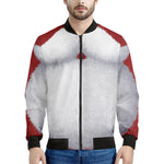 Santa Claus Beard Print Men's Bomber Jacket