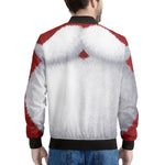 Santa Claus Beard Print Men's Bomber Jacket