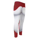 Santa Claus Beard Print Men's Compression Pants