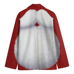 Santa Claus Beard Print Men's Cotton Blazer