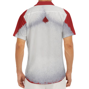 Santa Claus Beard Print Men's Deep V-Neck Shirt