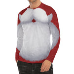 Santa Claus Beard Print Men's Long Sleeve Rash Guard
