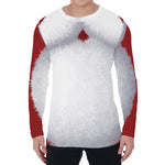 Santa Claus Beard Print Men's Long Sleeve T-Shirt