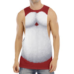 Santa Claus Beard Print Men's Muscle Tank Top