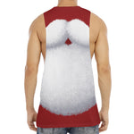 Santa Claus Beard Print Men's Muscle Tank Top