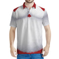 Santa Claus Beard Print Men's Polo Shirt