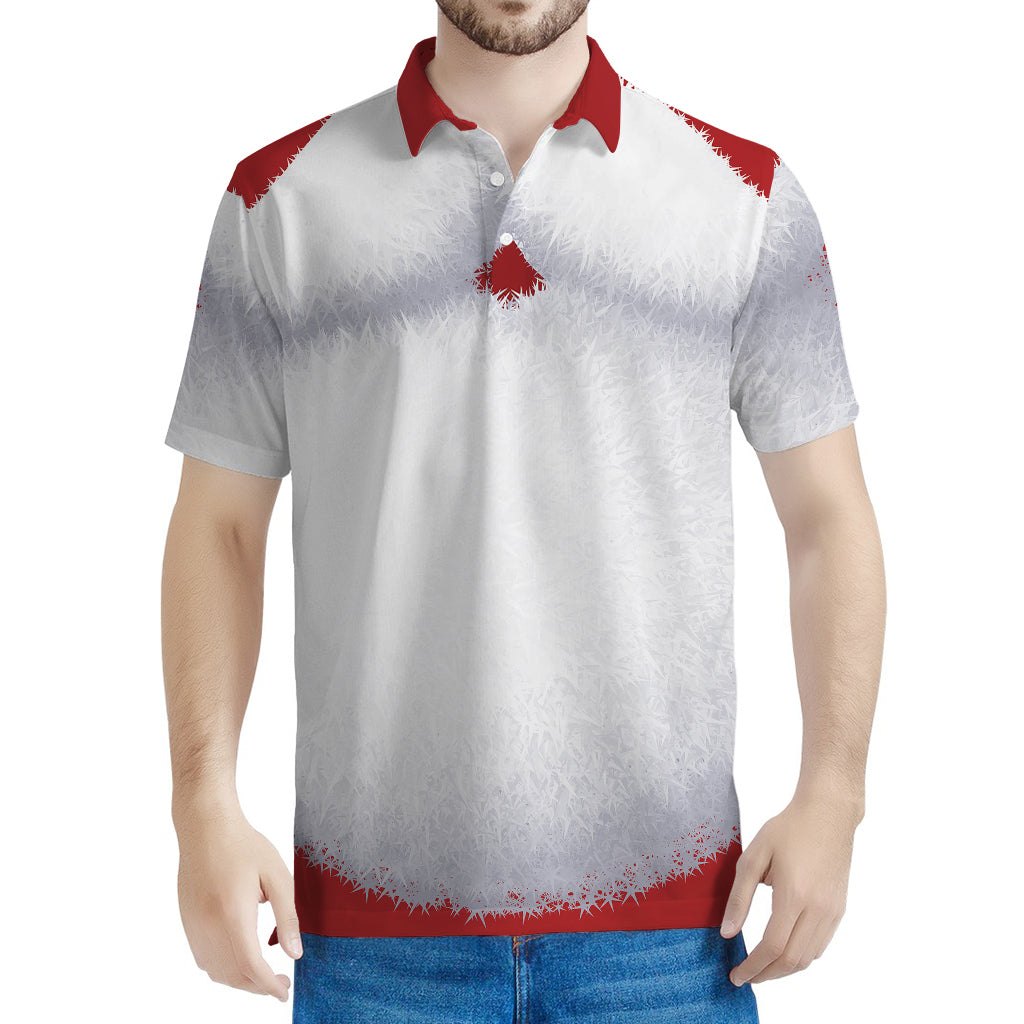 Santa Claus Beard Print Men's Polo Shirt