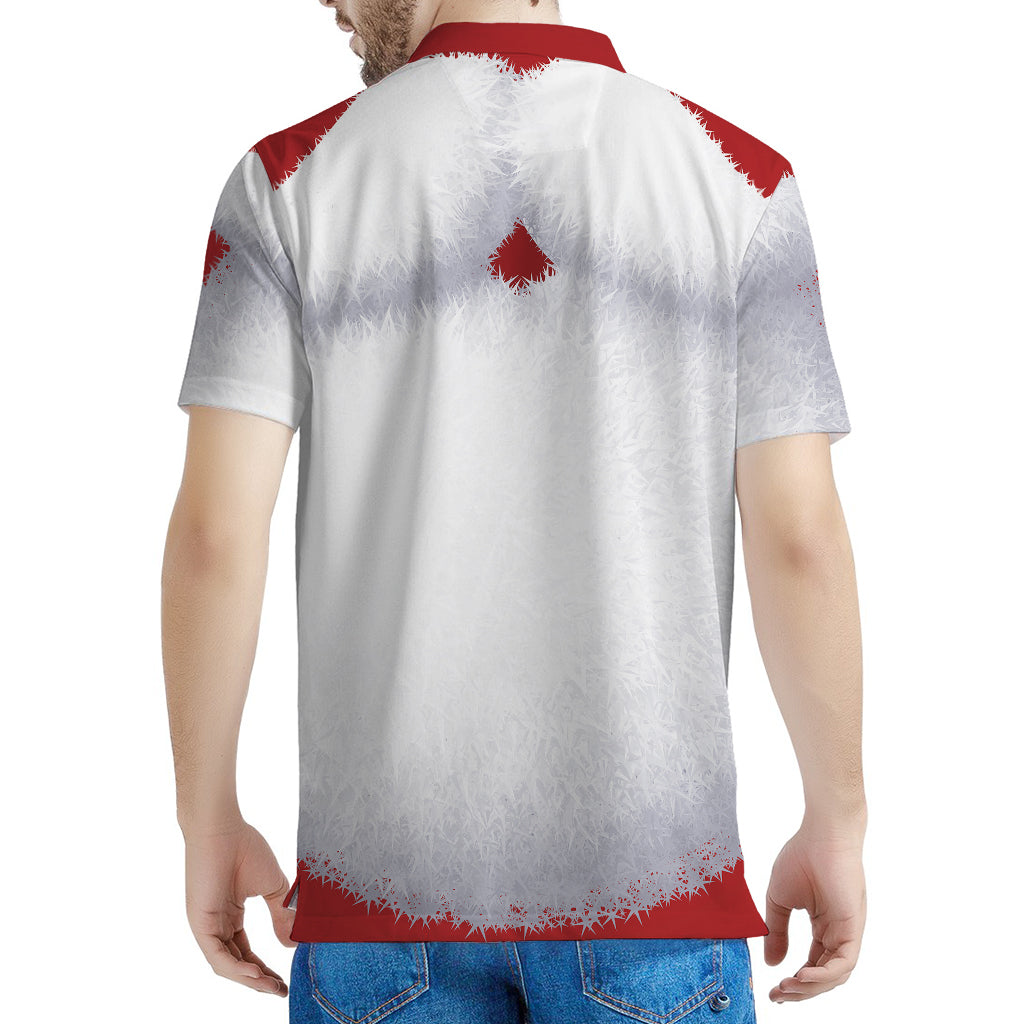 Santa Claus Beard Print Men's Polo Shirt
