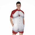 Santa Claus Beard Print Men's Romper