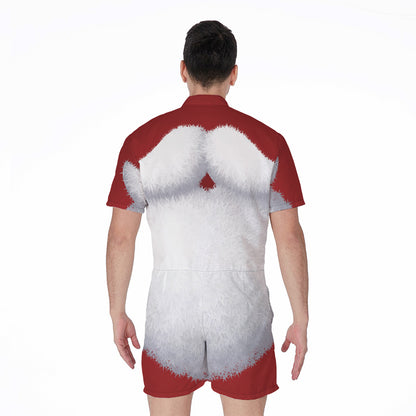 Santa Claus Beard Print Men's Rompers