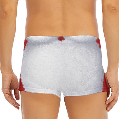 Santa Claus Beard Print Men's Short Boxer Briefs