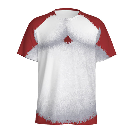 Santa Claus Beard Print Men's Sports T-Shirt