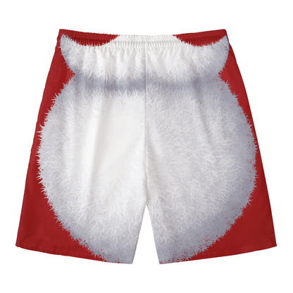 Santa Claus Beard Print Men's Swim Trunks