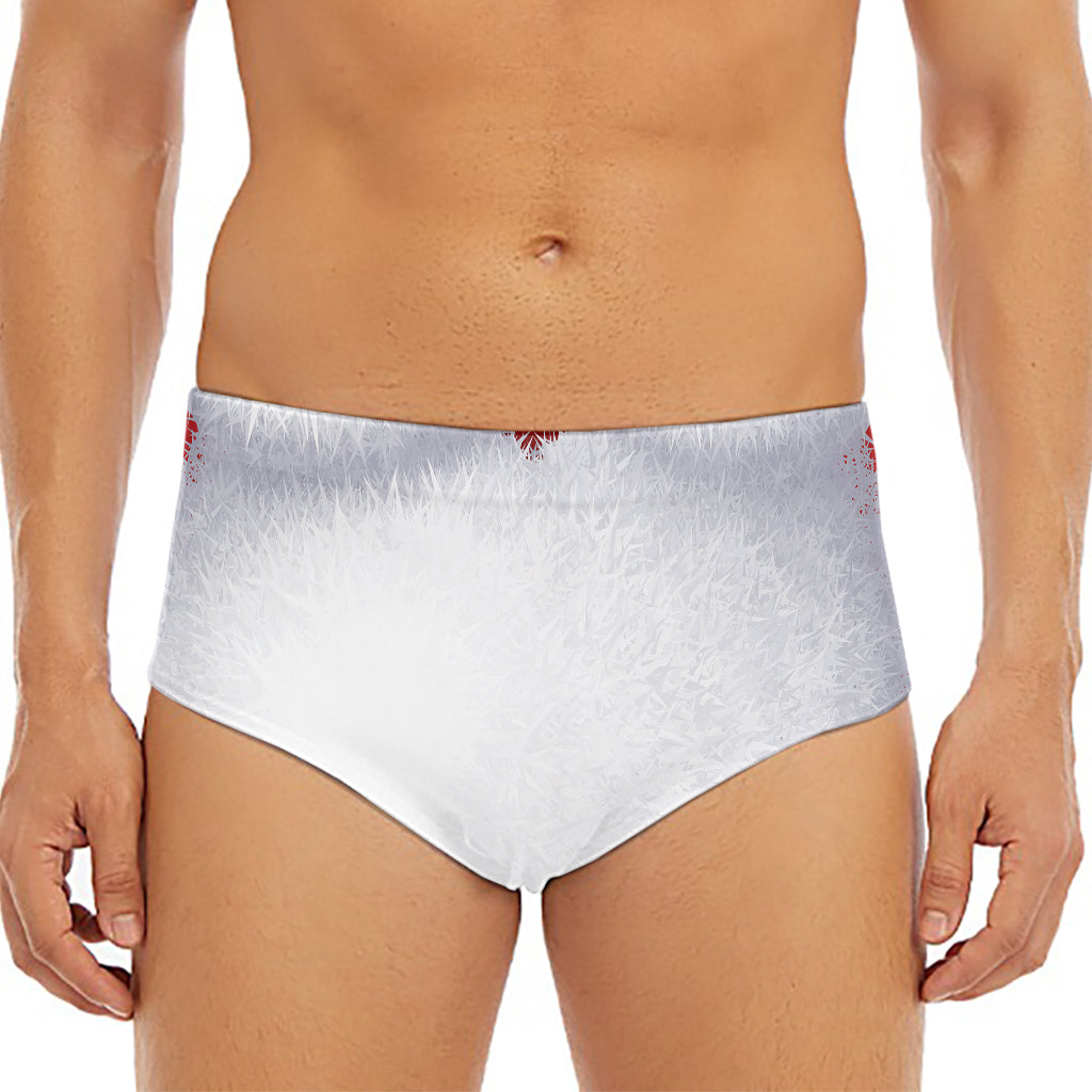 Santa Claus Beard Print Men's Triangle Swim Briefs