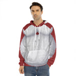 Santa Claus Beard Print Men's Velvet Pullover Hoodie