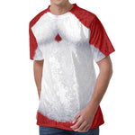 Santa Claus Beard Print Men's Velvet T-Shirt