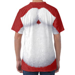 Santa Claus Beard Print Men's Velvet T-Shirt