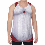 Santa Claus Beard Print Men's Velvet Tank Top