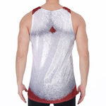 Santa Claus Beard Print Men's Velvet Tank Top