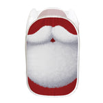 Santa Claus Beard Print Mesh Laundry Hamper