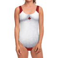 Santa Claus Beard Print One Piece Swimsuit