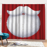 Santa Claus Beard Print Pencil Pleat Curtains