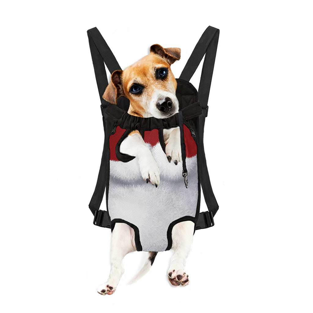 Santa Claus Beard Print Pet Carrier Backpack