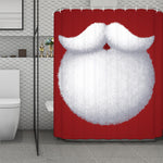 Santa Claus Beard Print Polyester Shower Curtain