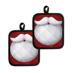 Santa Claus Beard Print Pot Holders
