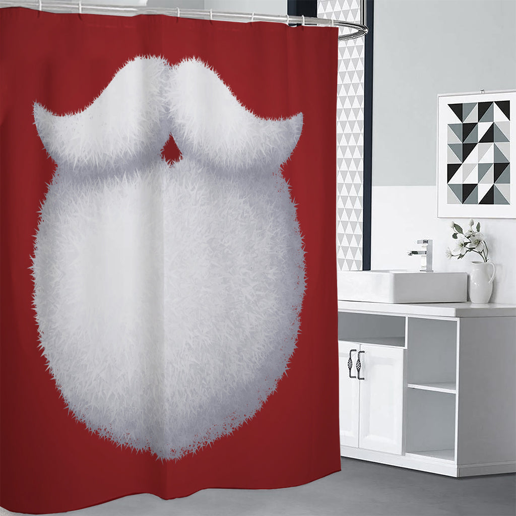 Santa Claus Beard Print Premium Shower Curtain