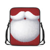 Santa Claus Beard Print Rectangular Crossbody Bag