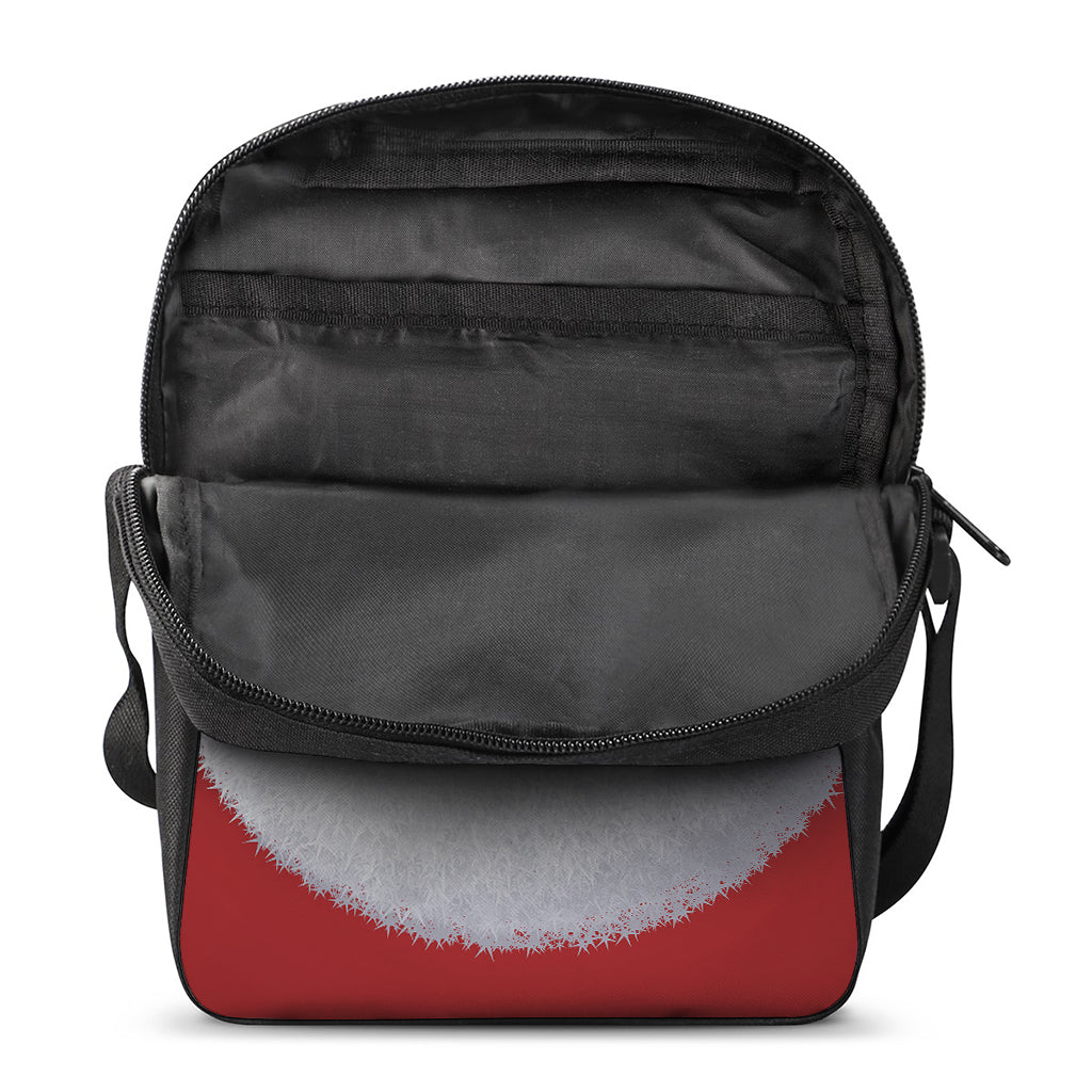 Santa Claus Beard Print Rectangular Crossbody Bag