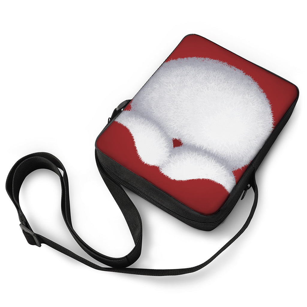 Santa Claus Beard Print Rectangular Crossbody Bag