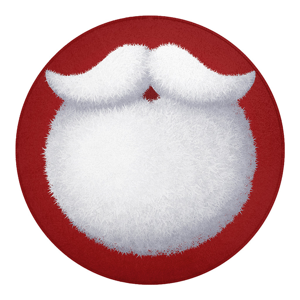 Santa Claus Beard Print Round Blanket