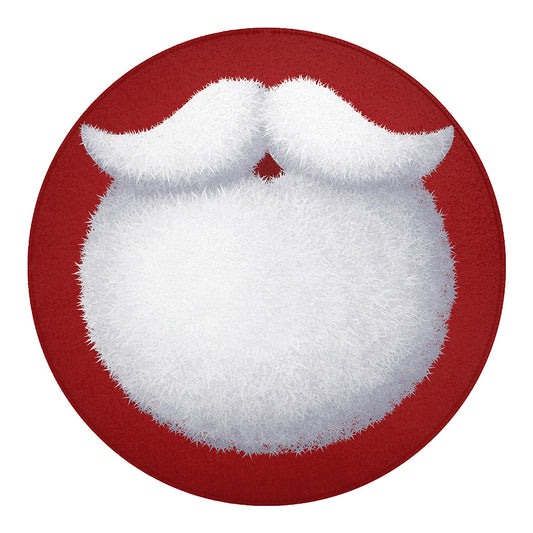Santa Claus Beard Print Round Blanket