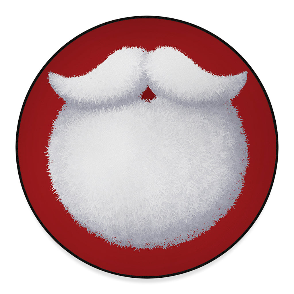 Santa Claus Beard Print Round Floor Mat