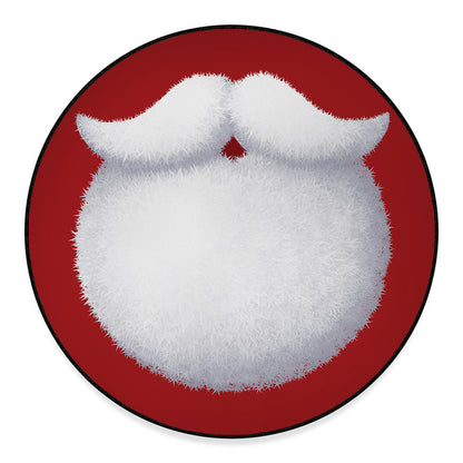 Santa Claus Beard Print Round Floor Mat