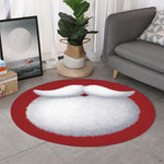 Santa Claus Beard Print Round Rug