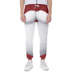 Santa Claus Beard Print Scuba Joggers