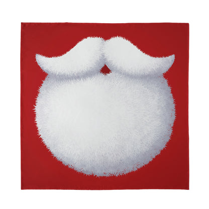 Santa Claus Beard Print Silk Bandana