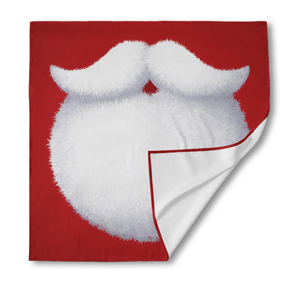 Santa Claus Beard Print Silk Bandana