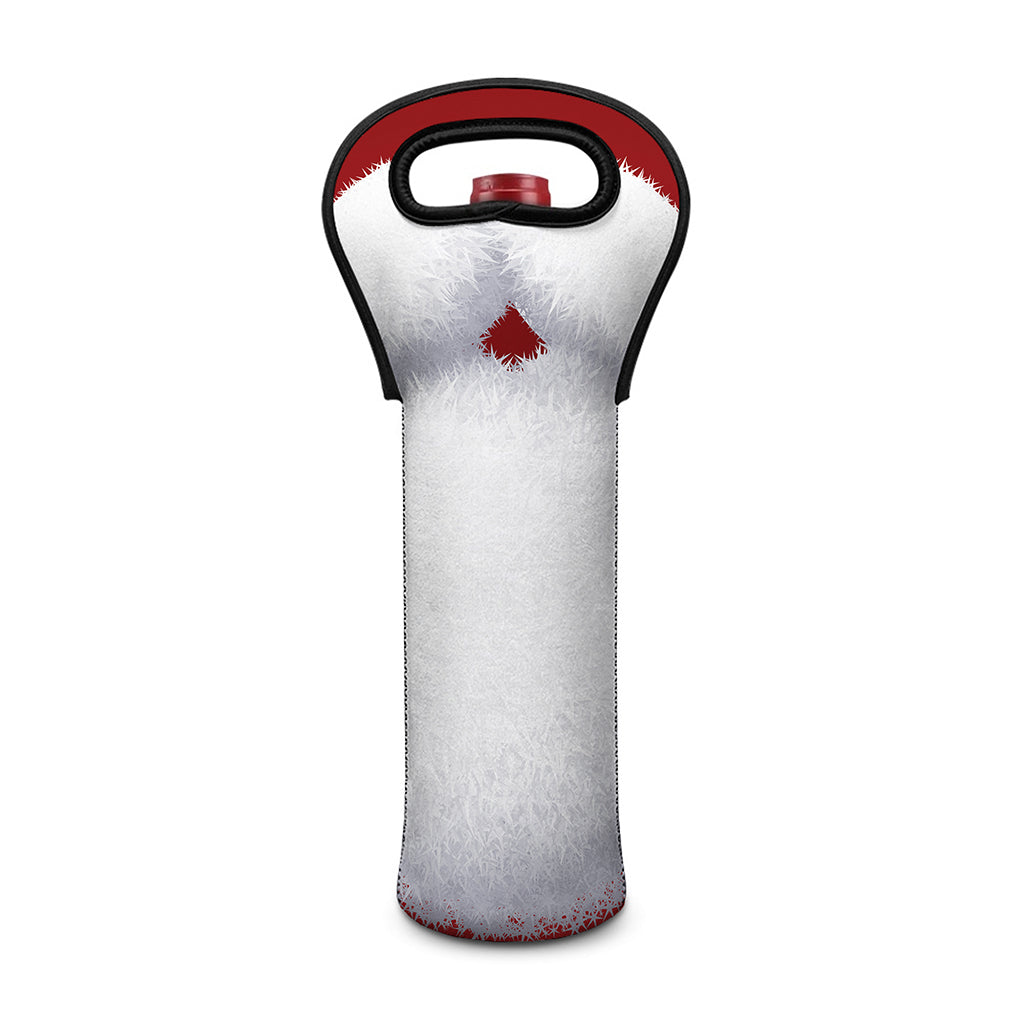 Santa Claus Beard Print Single Neoprene Wine Tote