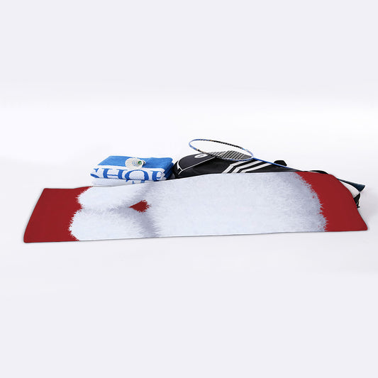 Santa Claus Beard Print Sports Towel