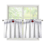 Santa Claus Beard Print Tier Curtains