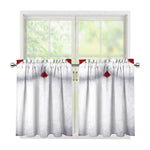 Santa Claus Beard Print Tier Curtains