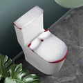 Santa Claus Beard Print Toilet Lid And Tank Cover Set