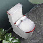 Santa Claus Beard Print Toilet Lid And Tank Cover Set